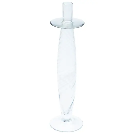 Northlight Glass Swirled Taper Candle Holder - 16" Clear {3}