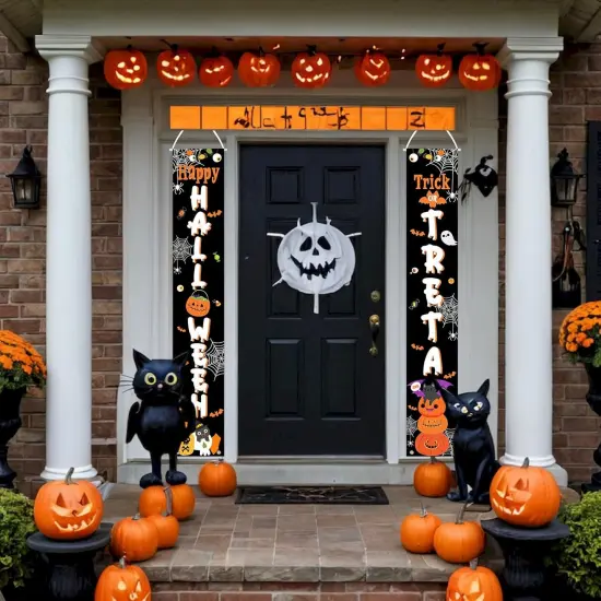 Trick or Treat Door Banner - Halloween Decorations {2}