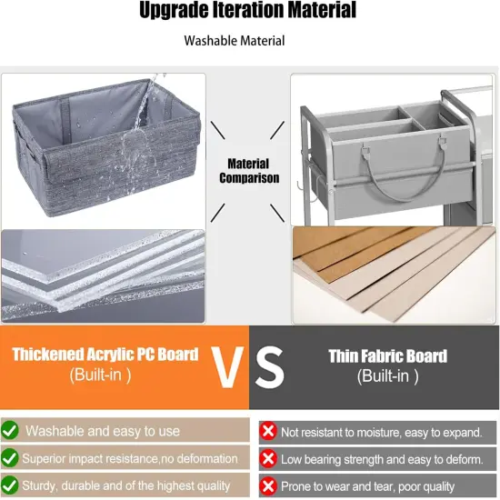 3-Tier Baby Diaper Caddy Organizer and Storage Cart with 4+2 Dividers {4}