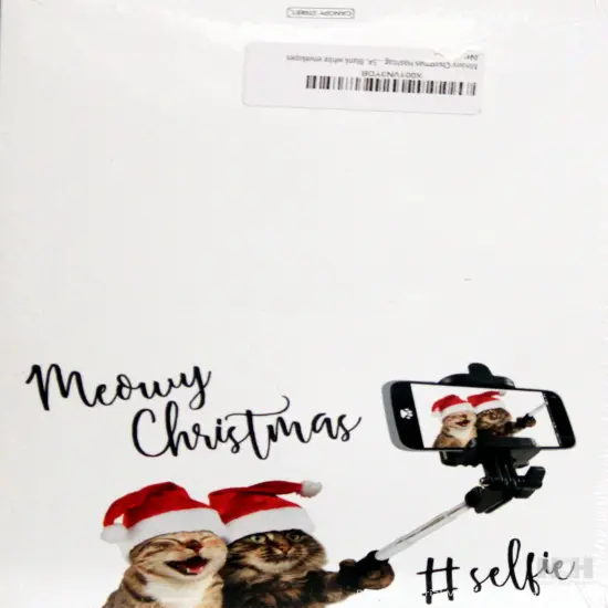 DIY Meowy Christmas #Selfie Blank Greeting Cards & Envelopes {1}