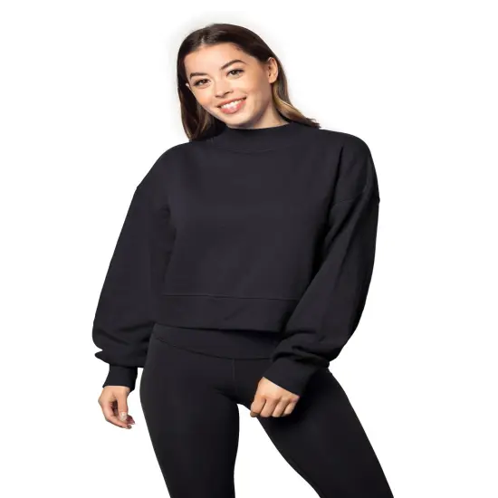chicka-d &reg; Ladies Hailey Sweatshirt BLACK {1}
