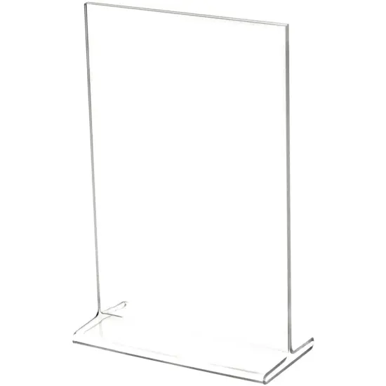 Plymor Clear Acrylic Sign Display / Literature Holder (Top-Load), 5" W x 7" H {2}