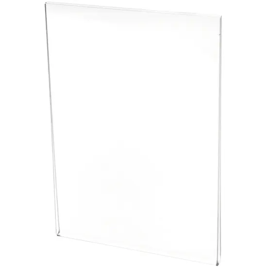 Plymor Clear Acrylic Folder-Style Sign Display Holder / Protector, 5" W x 7" H {2}