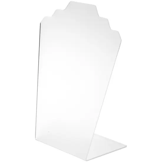 Plymor Frosted Acrylic Stair-step Necklace Display Stand, 8" W x 4" D x 11.75" H {2}