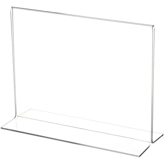 Plymor Clear Acrylic Sign Display / Literature Holder (Bottom-Load), 8" W x 6" H {2}