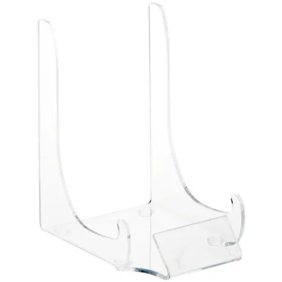 Plymor Clear Acrylic Display Easel With Label Front, 6" H x 3.75" W x 5" D {2}