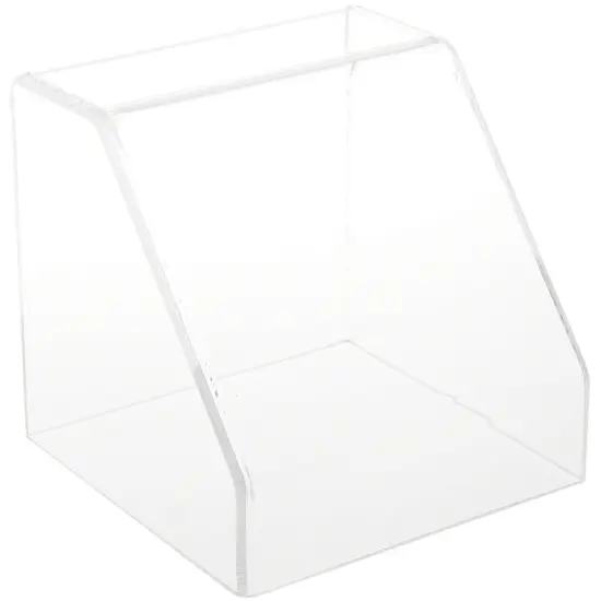 Plymor Clear Acrylic Slanted Front Display Case with No Base, 6" x 6" x 6" {2}