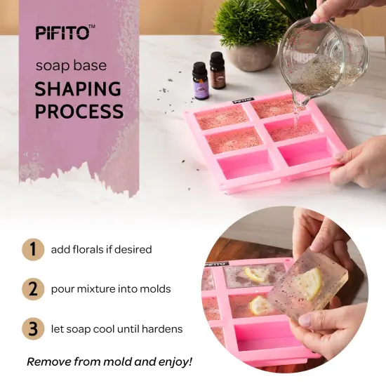 Pifito Shaving Melt and Pour Soap Base │ Bulk Premium 100% Natural Glycerin Soap Base │ Luxurious Soap Making Supplies {6}