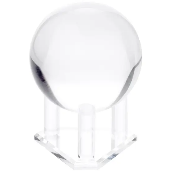 Plymor Clear Acrylic Base with 3 Prongs for Large Sphere or Ball, 2.875" H x 5" W x 4.375" D {3}