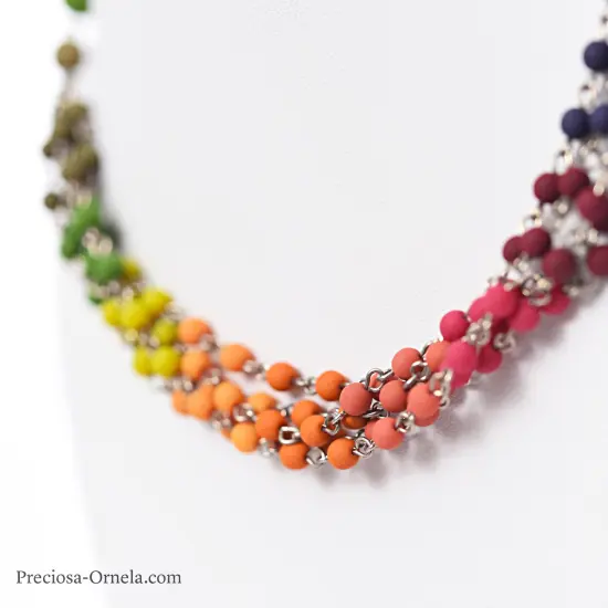 John Bead Czech Glass White Alabaster Velvet Round Bead 3 Strands {5}