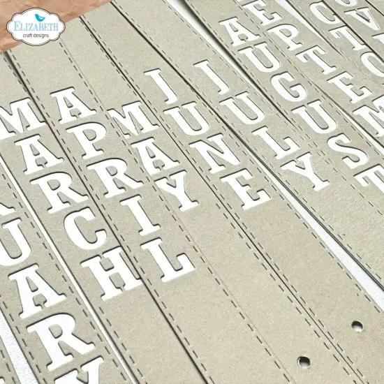 Elizabeth Craft Metal Die-Vertical Months {4}