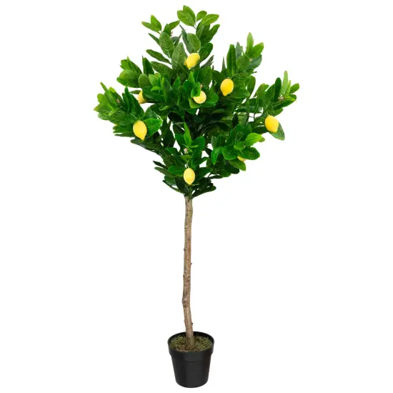 Northlight Artificial Lemon Potted Tree - 4.75' - Yellow {3}