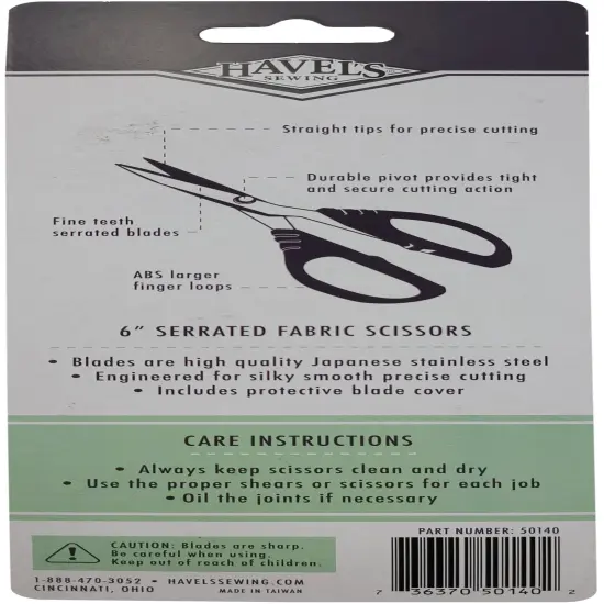 Havel's Sew Creative Large Finger Loop Scissors-6" Serrated {4}