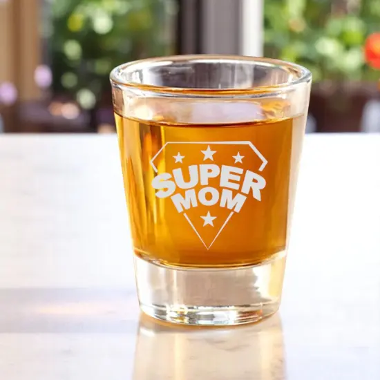 2oz Super Mom Shot Glass {2}