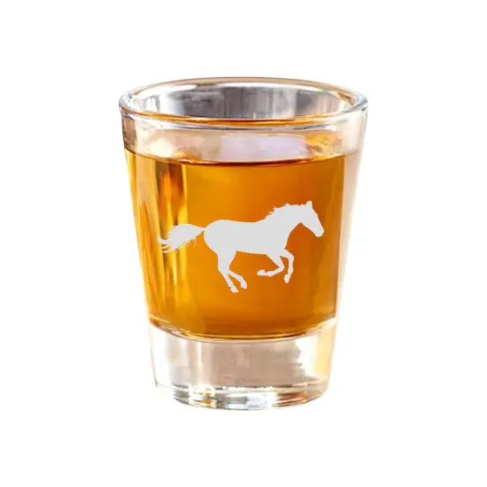2oz Running Horse Shot Glass {1}