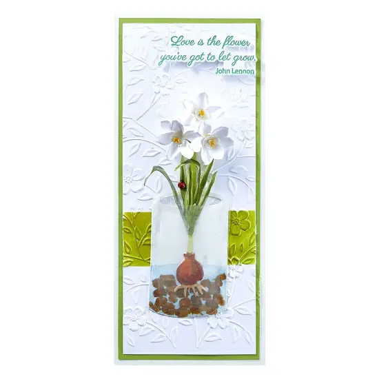 Spellbinders Etched Dies By Susan Tierney-Cockburn-Paperwhites and Glass Vase {4}