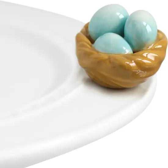 Robin's Egg Blue (Nest) A39 - Hand-Painted Ceramic Holiday D&eacute;cor - Spring Minis for the Home and Office {1}