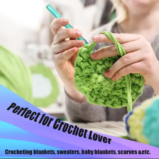 13 Size Crochet Hooks Set,Plastic Crystal Crochet Hook with Case,Large Crochet Hooks for Chunky Yarn Ergonomic Knitting Needles Crochet Needle {5}