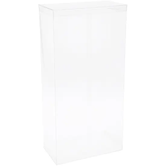 DollSafe Deluxe Clear Folding Display Case with Acrylic Top and Base for 17-18 inch Dolls or Action Figures, 9.5" W x 5" D x 19" H {1}