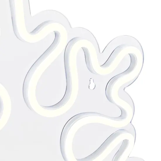 Northlight LED Snowflake Neon Lighted Christmas Wall or Window Decoration - 15" White {7}