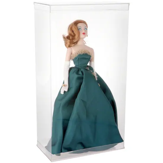DollSafe Deluxe Clear Folding Display Case with Acrylic Top and Base for 15-16 inch Dolls or Action Figures, 9.5" W x 5" D x 17" H {3}