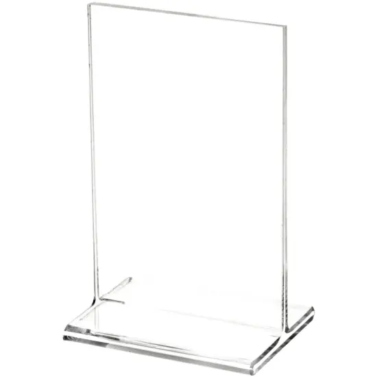 Plymor Clear Acrylic Sign Display / Literature Holder (Top-Load), 3.5" W x 5.5" H {2}