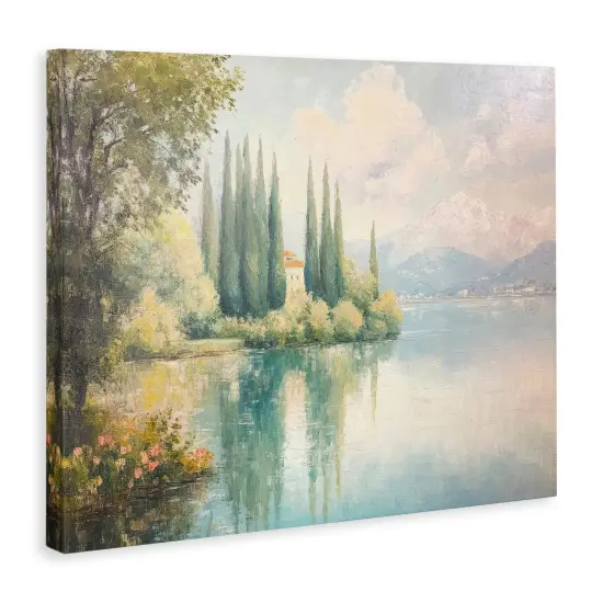 Stupell Industries Lakeside Mansion View Canvas Design by Petal Prints Design {3}
