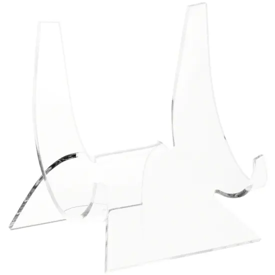 Plymor Clear Acrylic Double-Scoop Display Easel, 4.875" H x 4.75" W x 4" D {2}