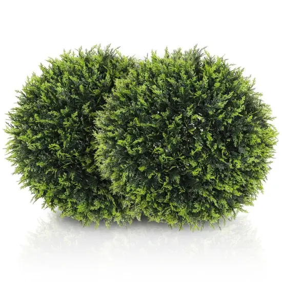 2x Artificial Plant Topiary Balls Greenery Decor {1}