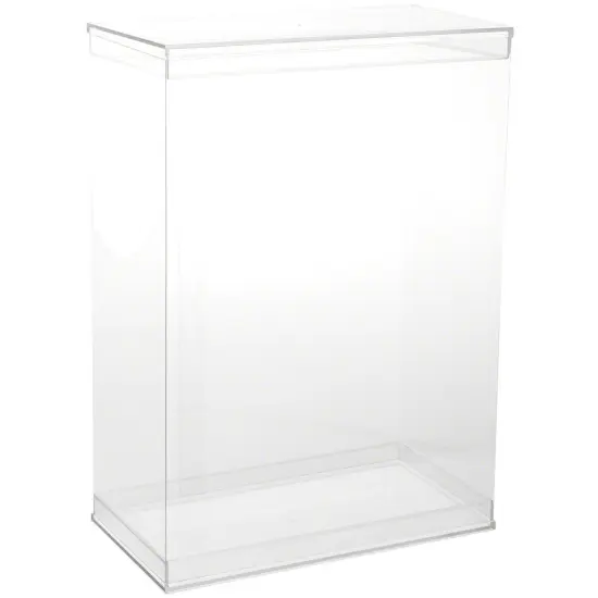 DollSafe Deluxe Clear Folding Display Case with Acrylic Top and Base for 11-12 inch Dolls or Action Figures, 9.5" W x 5" D x 13" H {1}