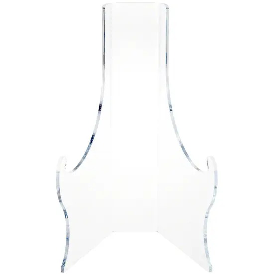 Plymor Clear Acrylic Elevated Flat Back Easel With Deep Support Ledges, 12.625" H x 7.5" W x 7.25" D {2}