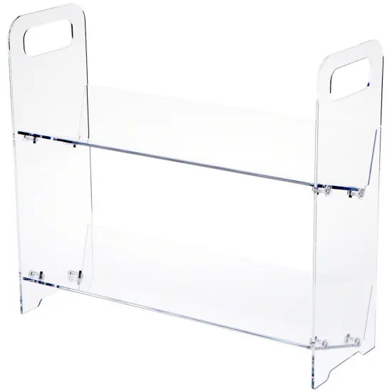Plymor Clear Acrylic 2-Shelf CD/DVD Display Shelving {2}