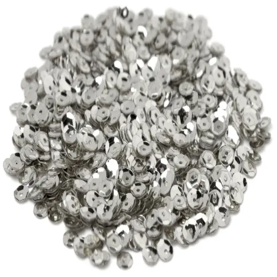 CousinDIY Cupped Sequins-Silver, 5mm 800/Pkg {5}