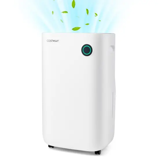 4500 Sq. Ft Dehumidifier with 5 Modes and 3-Color Indicator Light-White {4}