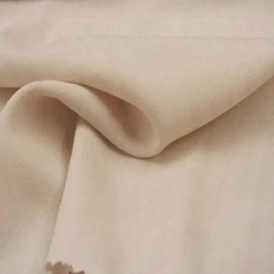 1 Yard Rayon Jacquard Fabric Ecru 54/55" Wide Lightweight Apparel Material {1}