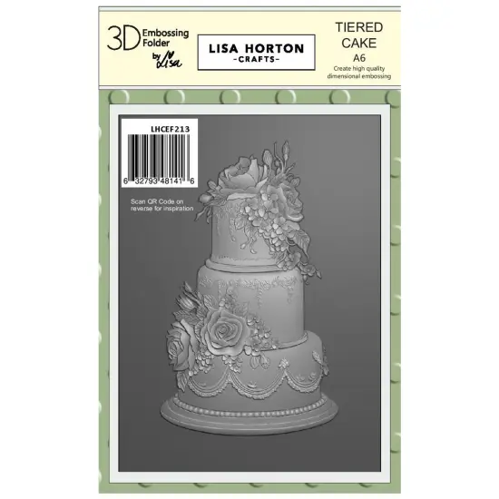 Lisa Horton Crafts A6 Embossing Folder-Tiered Cake {1}