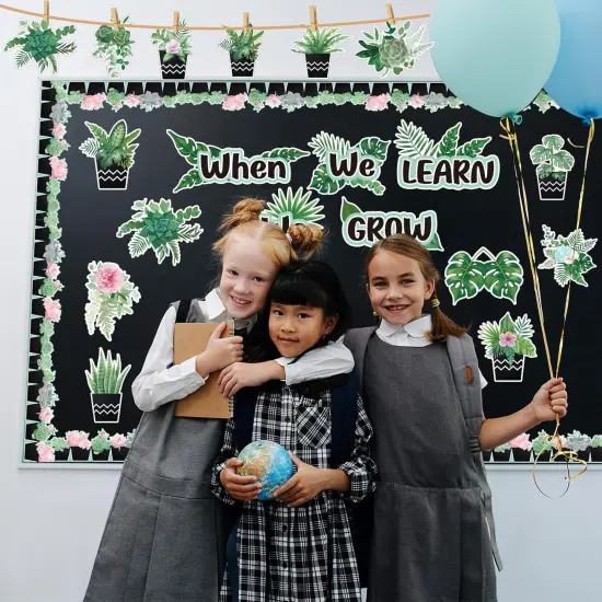 Succulents Plant Potted Bulletin Board Decorations {3}