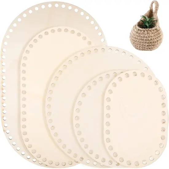 5Pcs Wooden Basket Bottom {1}
