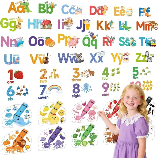 Alphabet Numbers Wall Decals {1}