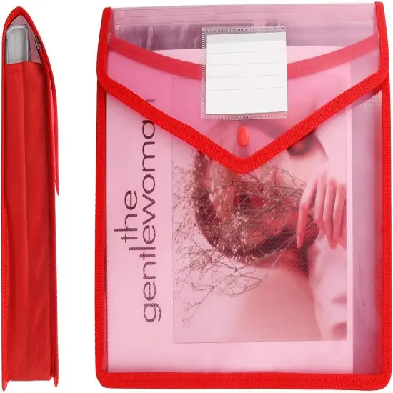 A4 Plastic Wallet Folder Envelope {3}