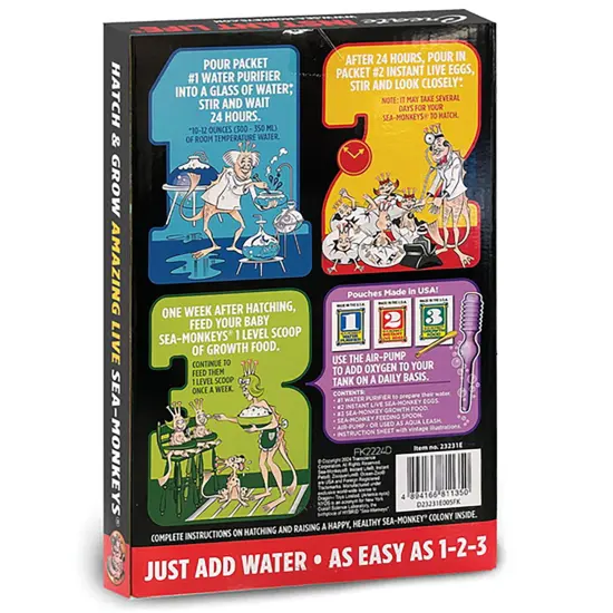 Sea-Monkeys: Retro Instant Life Kit - Tiny Brine Shrimp Growth Set, World's Only Instant Pet, Create Life, Just Add Water, Educational Kit, Kids 6+ {4}