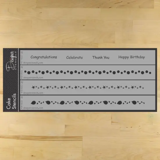 Celebration Ribbons Cake Stencils | C230 by Designer Stencils | Cake Decorating Tools | {1}