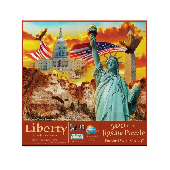 Sunsout Liberty 500 pc Fourth of July Jigsaw Puzzle 49121 {3}