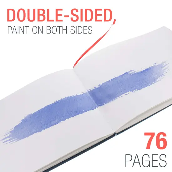 9" x 12" Watercolor Book (2 Pack, 76 Sheets Each) - 110lb (230 GSM) Linen-Bound Hardcover Artist Paper Pads - Acid-Free Cold-Pressed Watercolor Paper Pad Mixed Media {4}