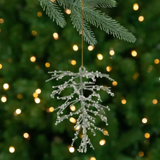 Northlight 3-D Glittered Wire Pine Cone Christmas Ornament - 4.75" - Green {1}