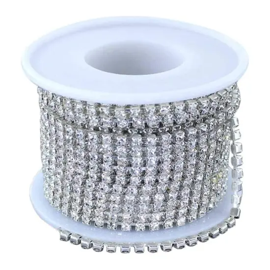 Rhinestone Chains in Silver and Gold 5 Yard Bundle {5}