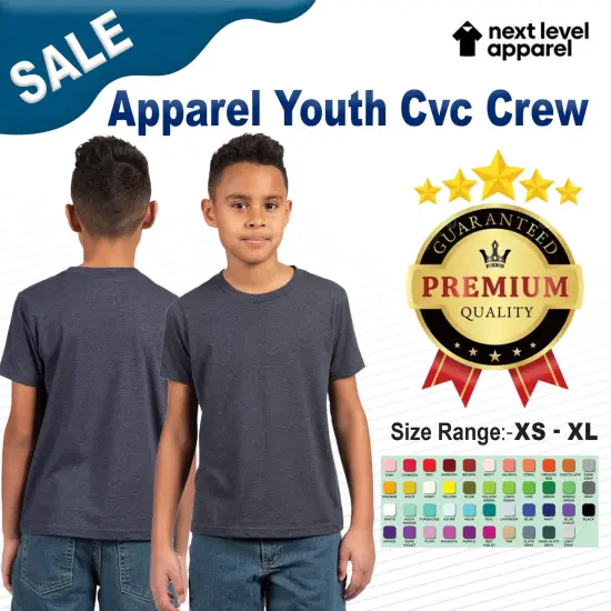 Next Level&reg; Apparel Youth Cvc Crewneck Short Sleeve T-Shirt ROYAL {2}