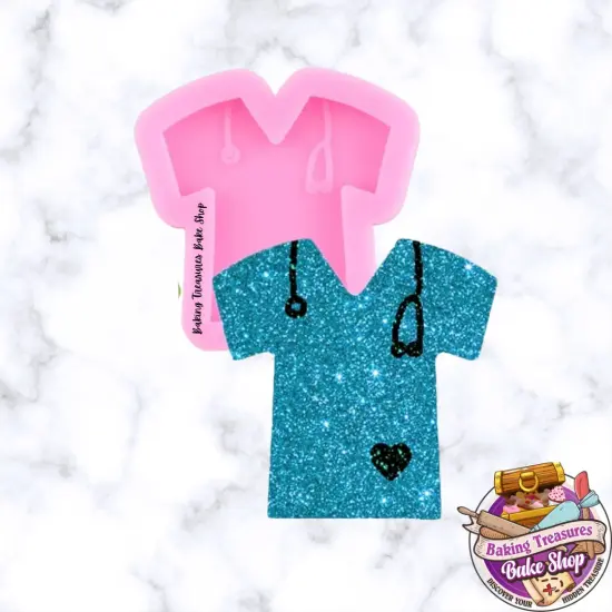 Nurse Shirt Stethoscope Silicone Mold {1}