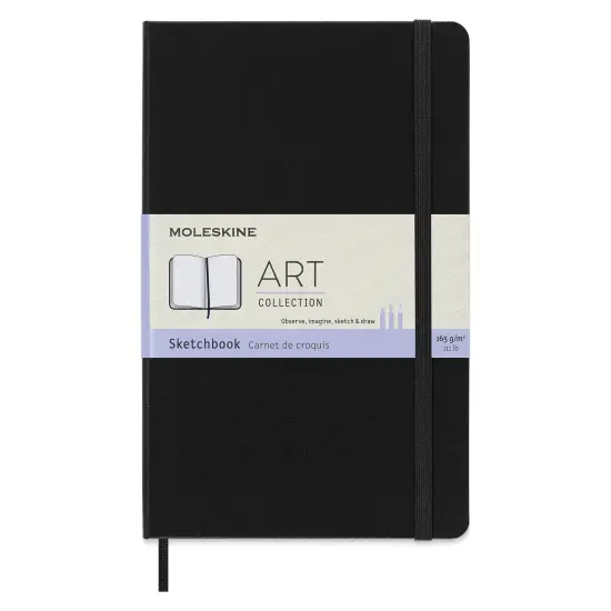 Moleskine Sketchbook - Black, , Large, 8-1/4" x 5" {2}