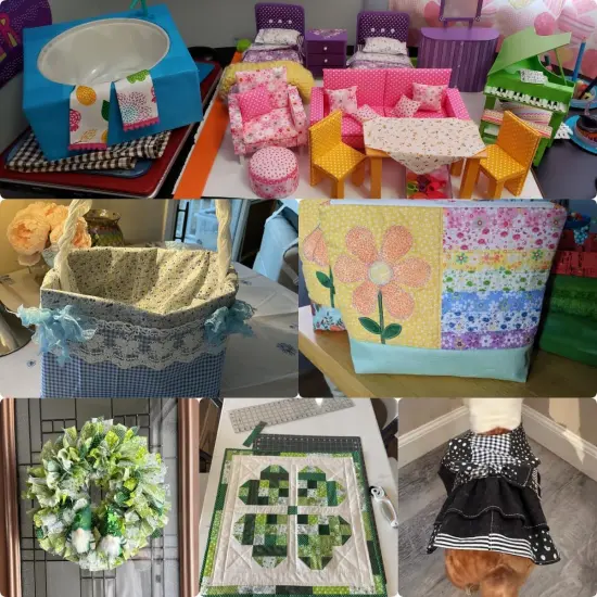 50Pcs 9.84" x 9.84"(25 * 25CM) Cotton Fabric DIY Making Supplies Quilting {3}